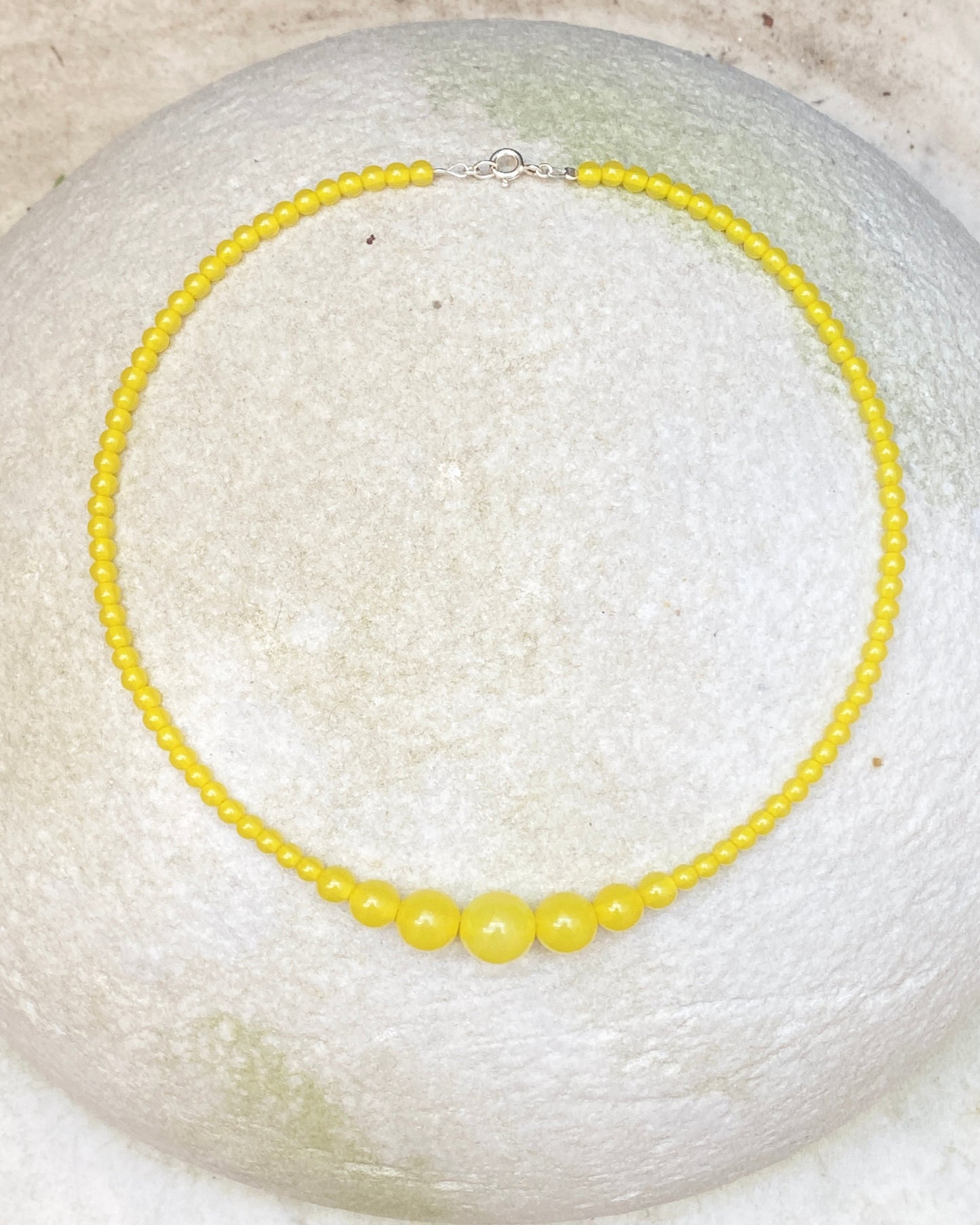 Necklace No3 - Lemon Yellow - Limited jewellery by Lemonade - made by hand in Denmark