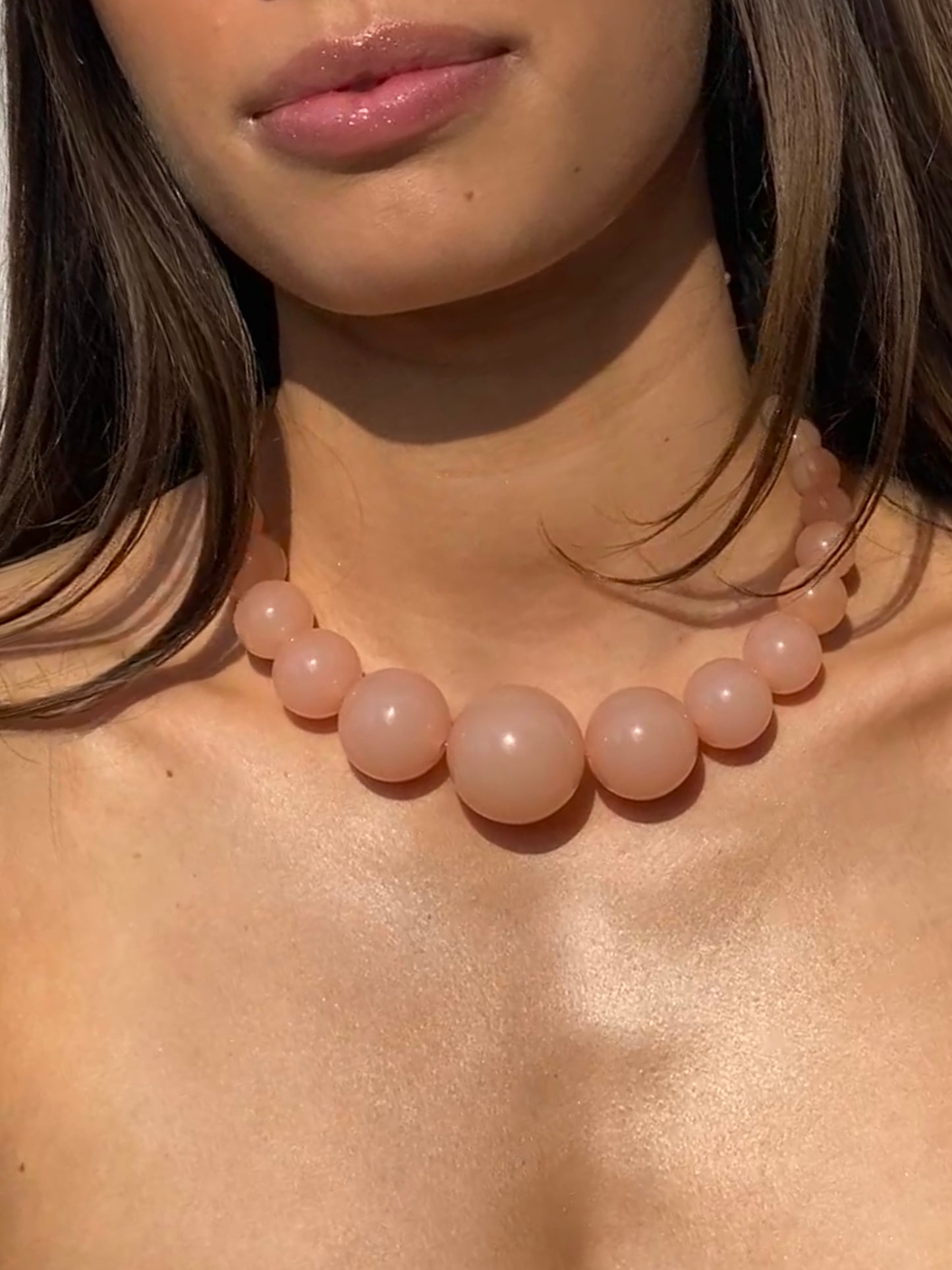 Mega Necklace - Light Coral - Limited jewellery by Lemonade - made by hand in Denmark