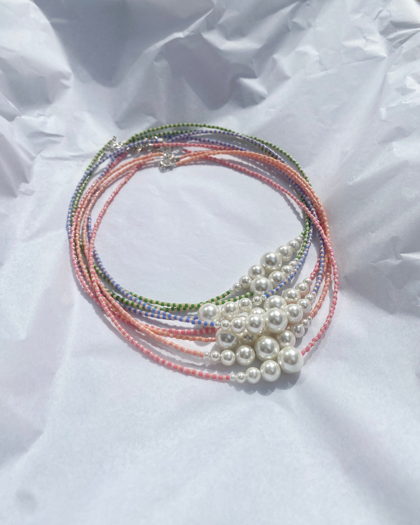 Necklace No7 - Light Coral & Peach