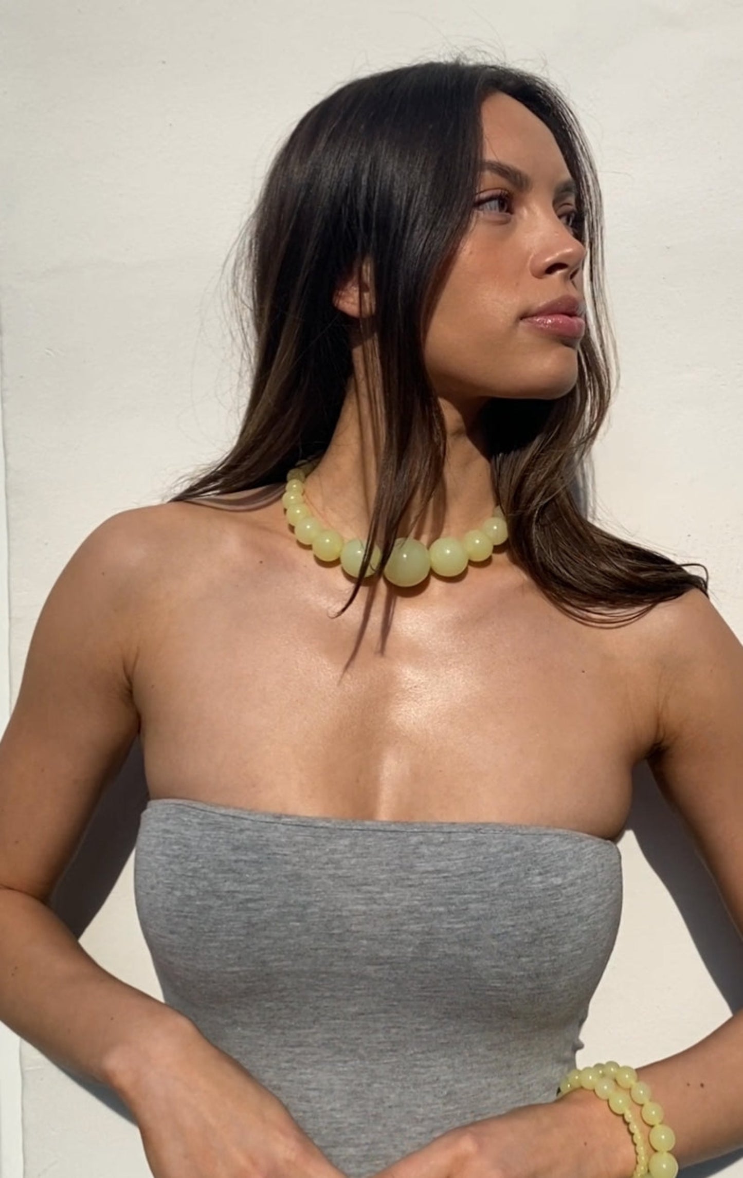 Mega Necklace - Pastel Yellow