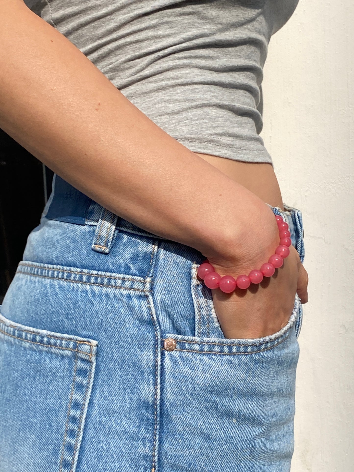 Bracelet No1 - Pink Hibiscus