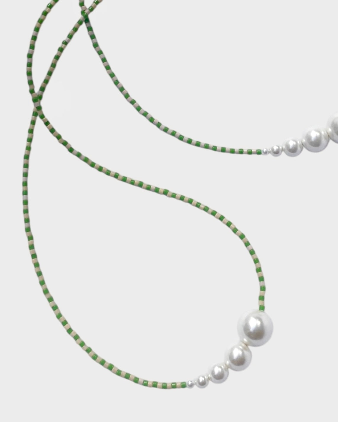 Necklace No7 - Green & Ivory