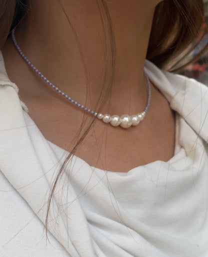 Necklace No7 - Blue & Rose Tea