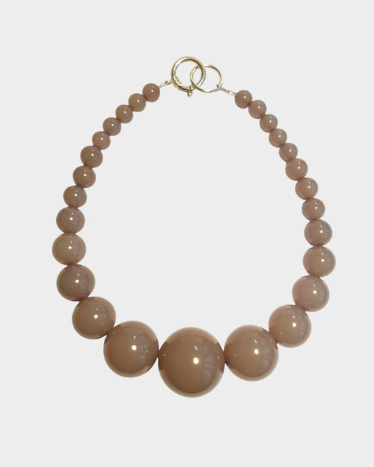 Mega Necklace - Taupe - Limited jewellery by Lemonade - made by hand in Denmark