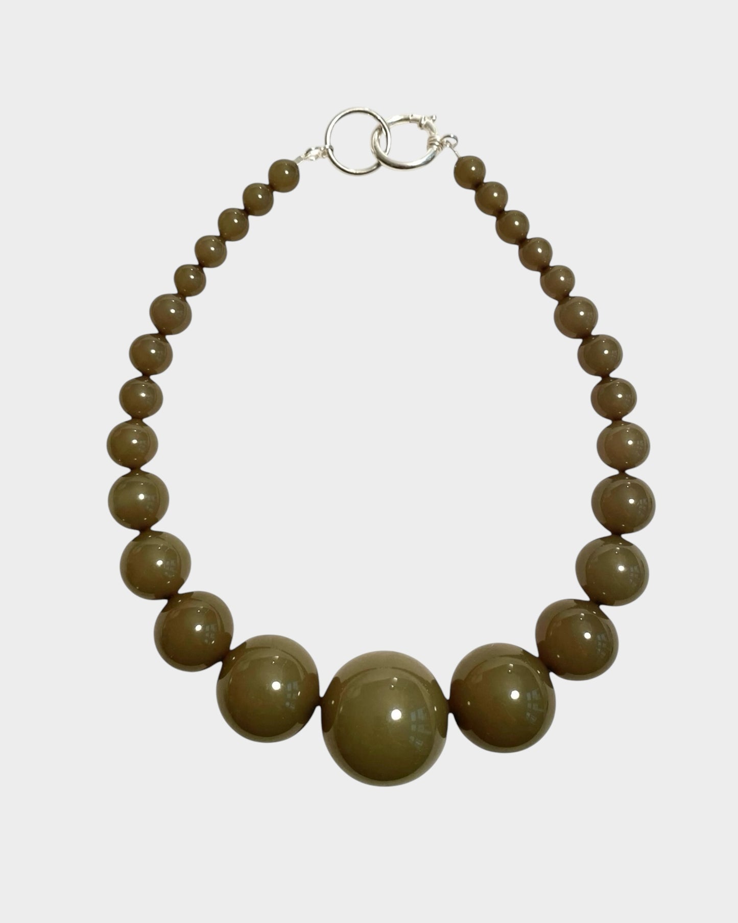 Mega Necklace - Army Green - Limited jewellery by Lemonade - made by hand in Denmark