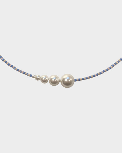 Necklace No7 - Blue & Rose Tea