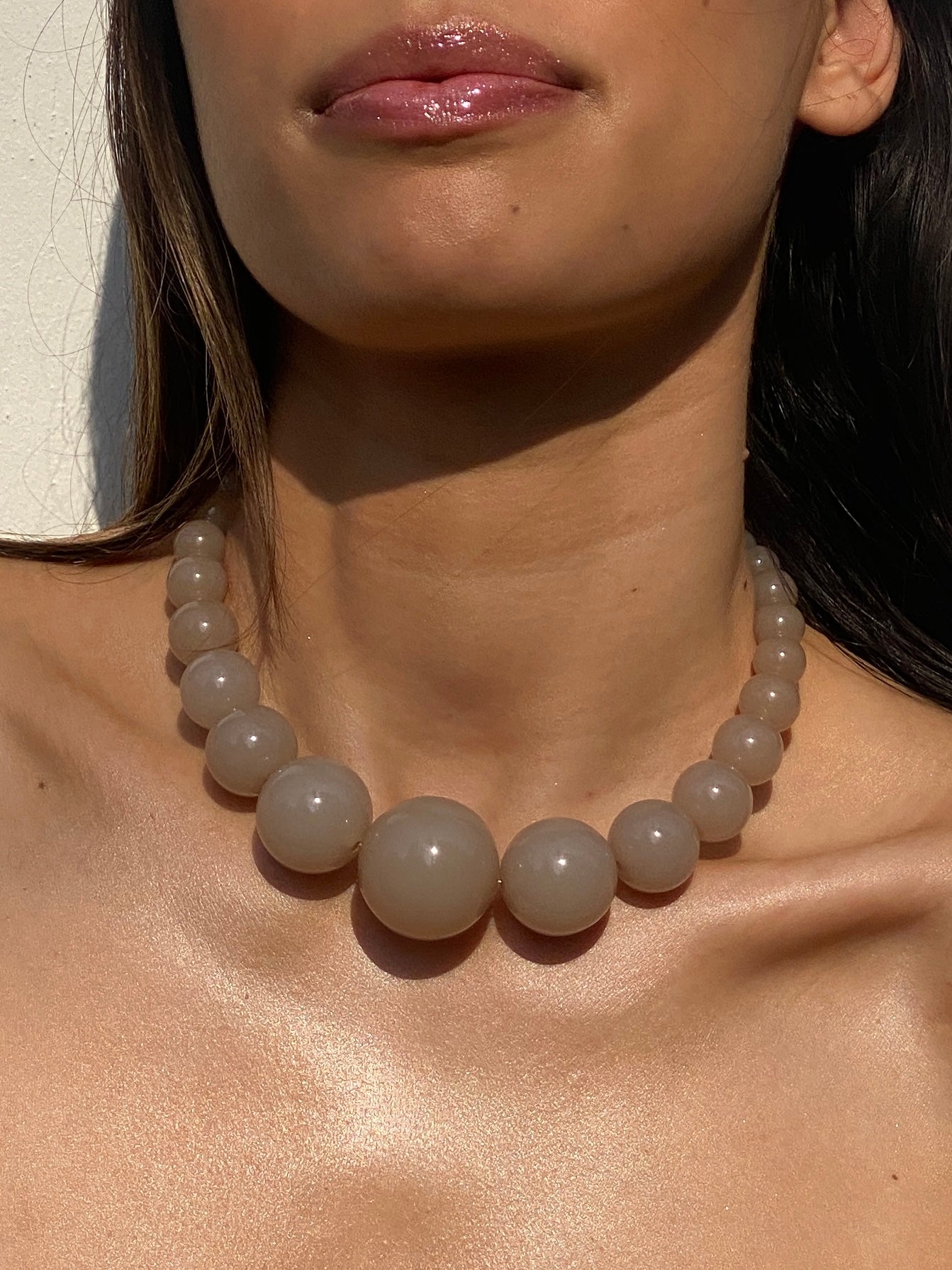 Mega Necklace - Cacao - Limited jewellery by Lemonade - made by hand in Denmark