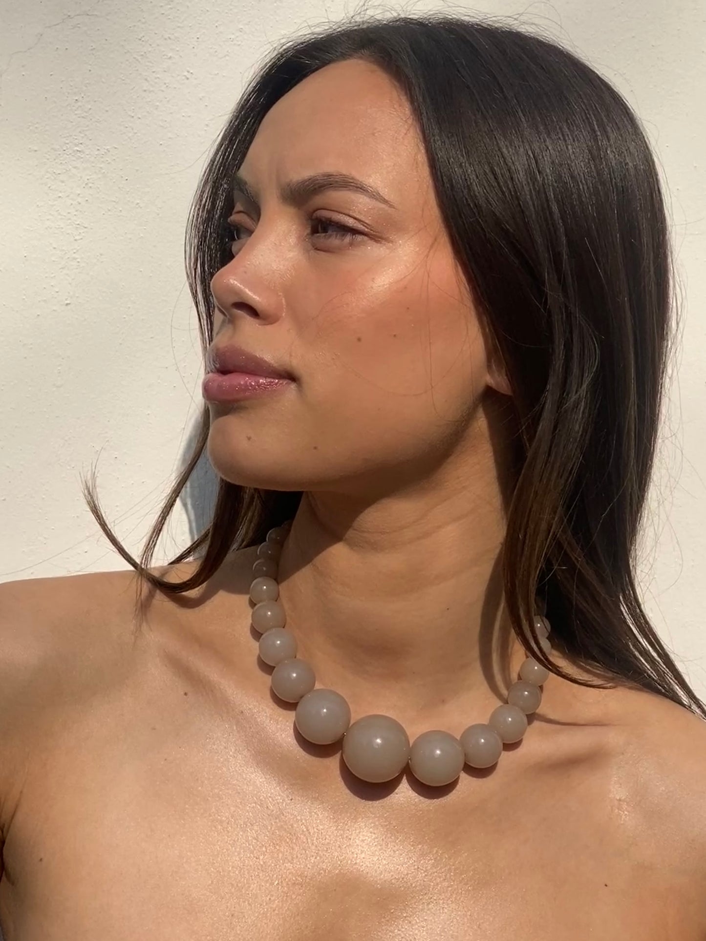 Mega Necklace - Cacao - Limited jewellery by Lemonade - made by hand in Denmark