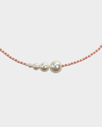 Necklace No7 - Coral & Ivory