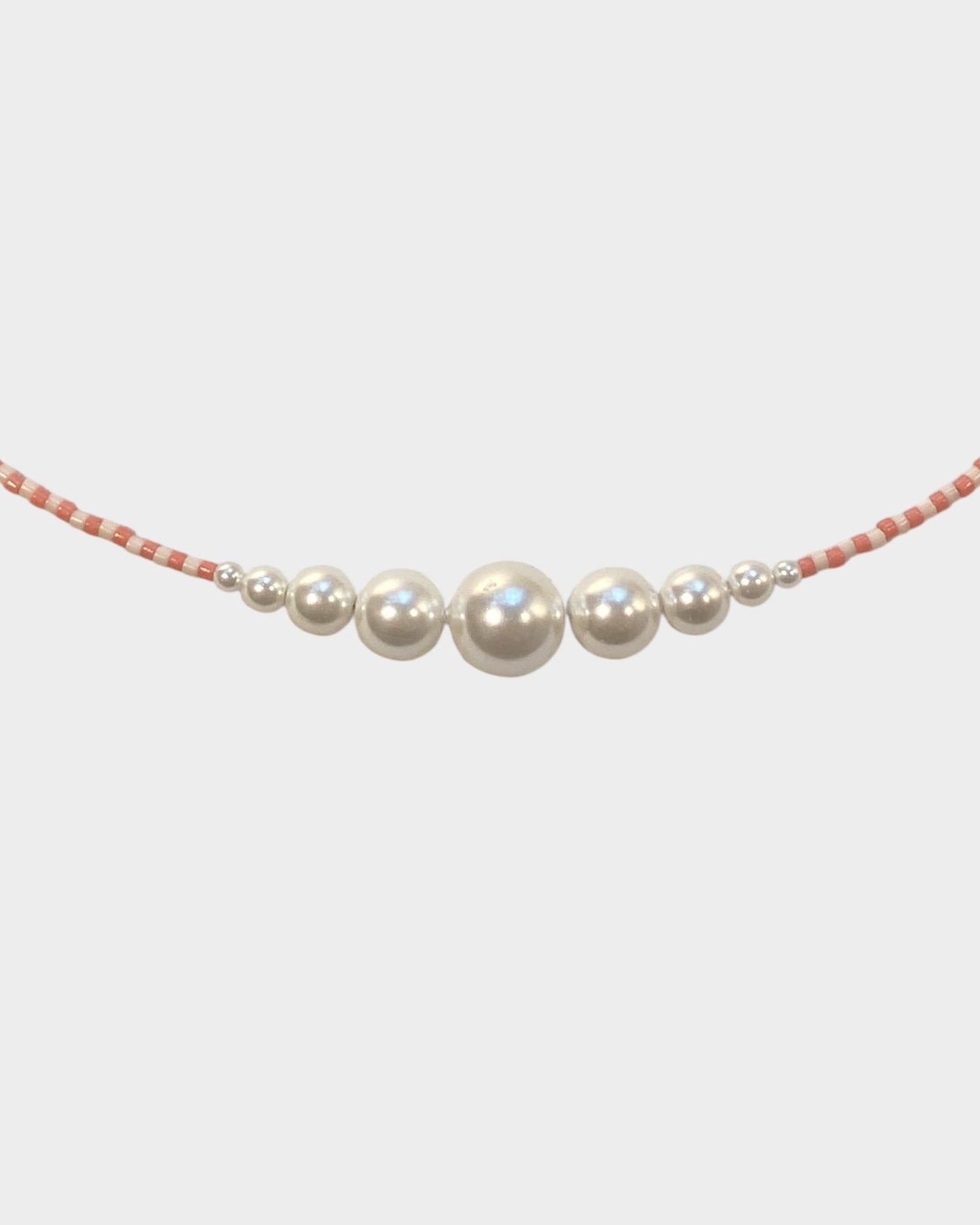 Necklace No7 - Coral & Ivory