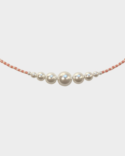 Necklace No7 - Coral & Ivory