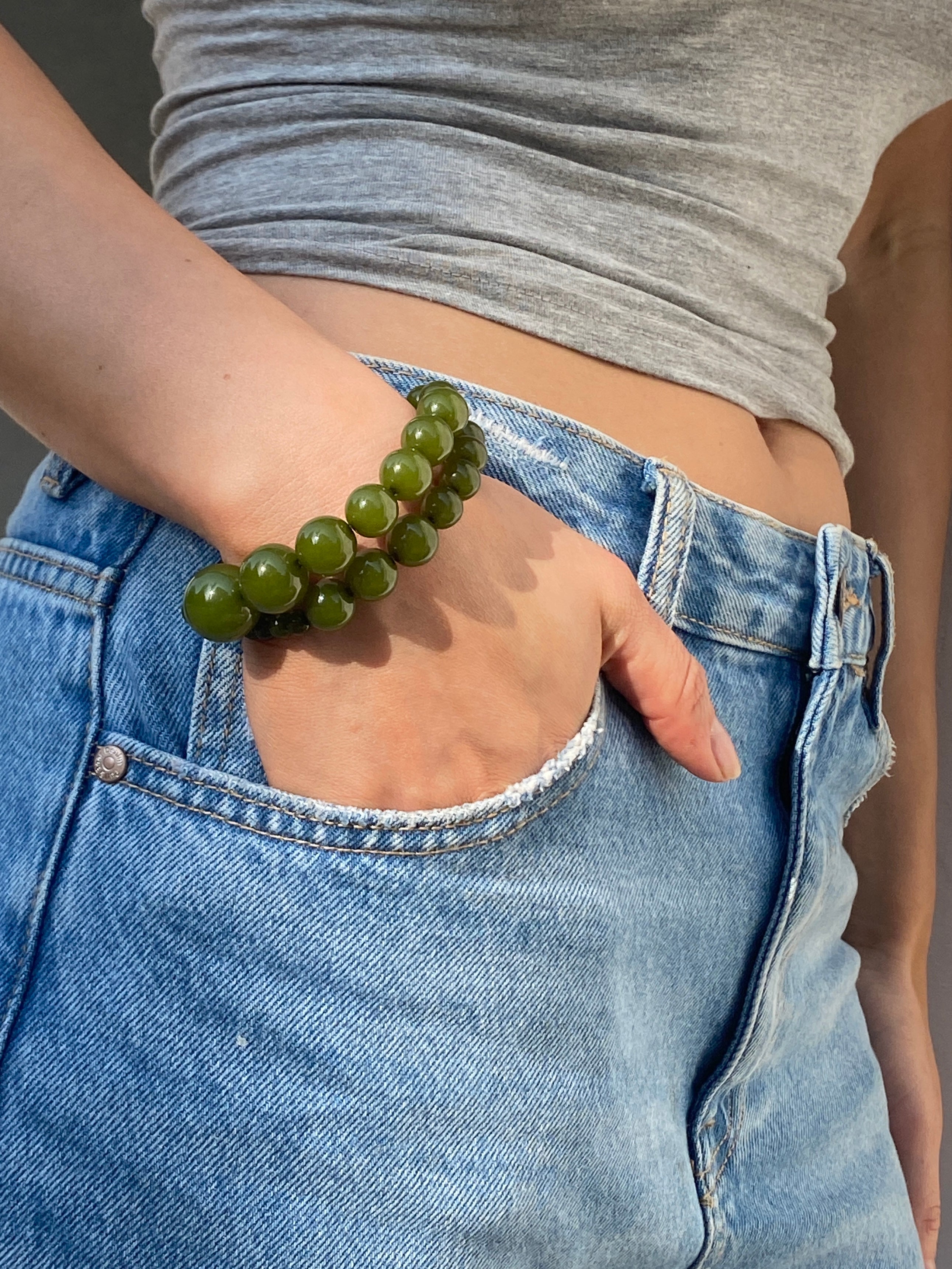 Mega Bracelet - Dark Green - Limited jewellery by Lemonade - made by hand in Denmark