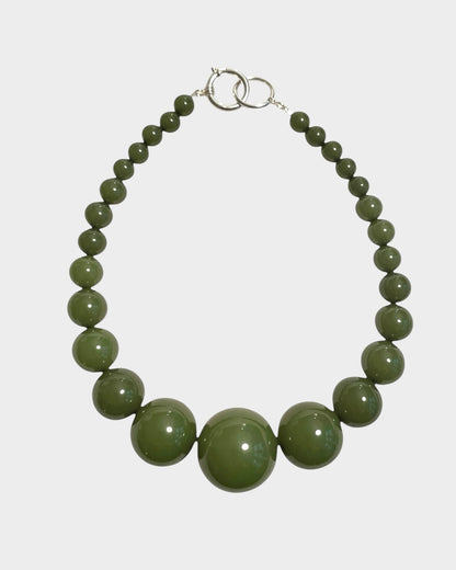 Mega Necklace - Dark Green - Limited jewellery by Lemonade - made by hand in Denmark