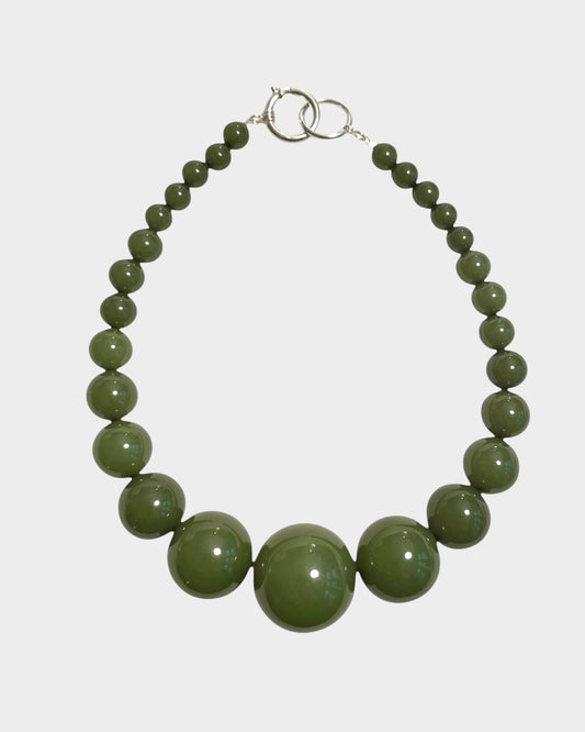 Mega Necklace - Dark Green - Limited jewellery by Lemonade - made by hand in Denmark