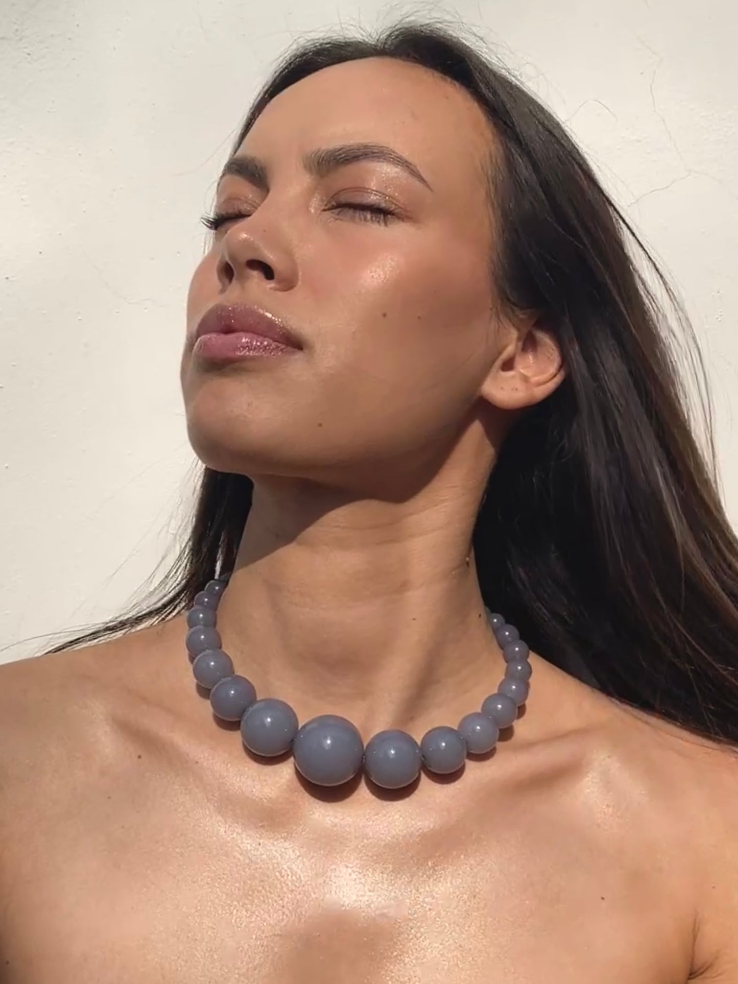 Mega Necklace - Dark Grey - Limited jewellery by Lemonade - made by hand in Denmark