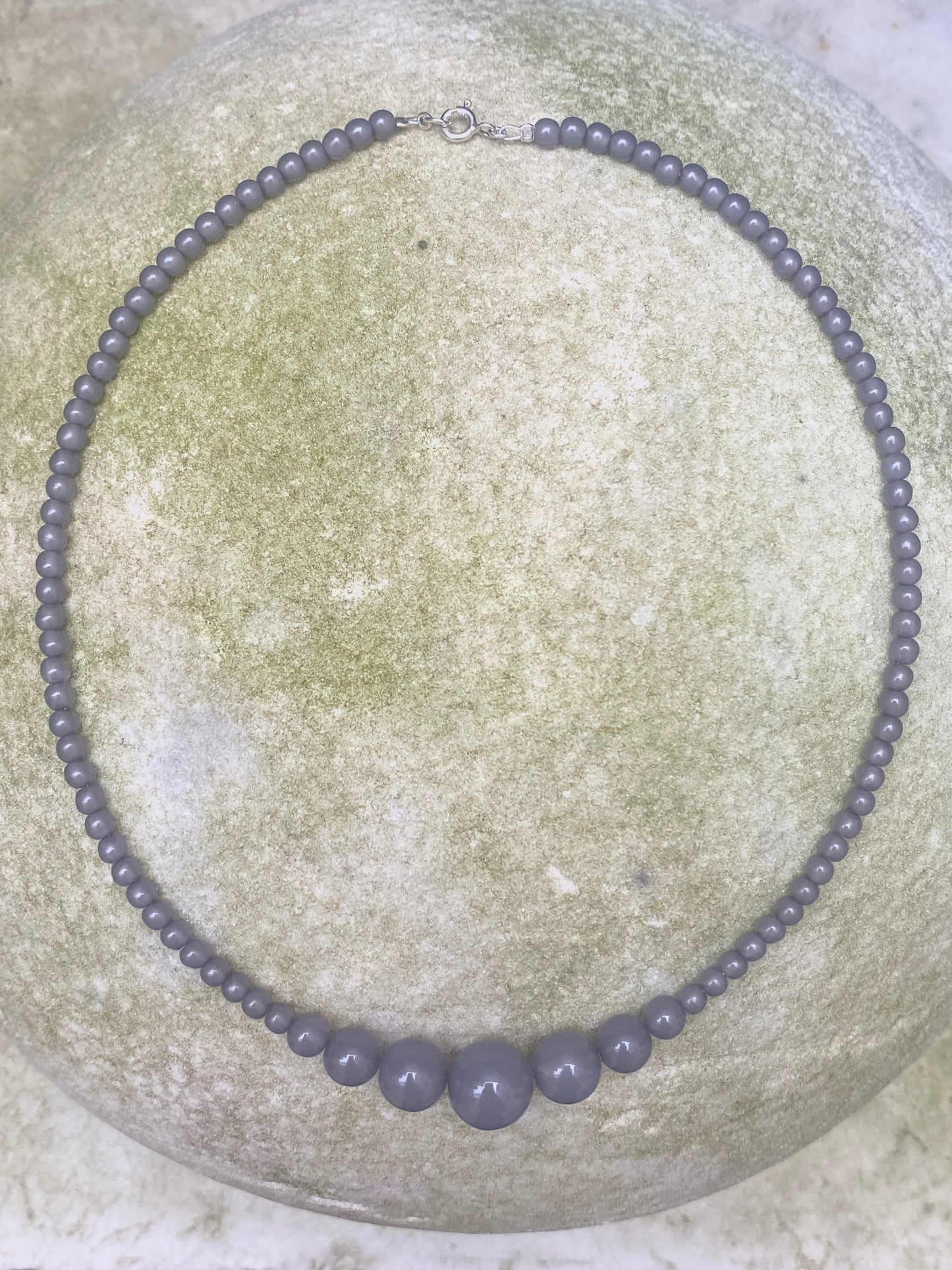 Necklace No3 - Dark Grey - Limited jewellery by Lemonade - made by hand in Denmark