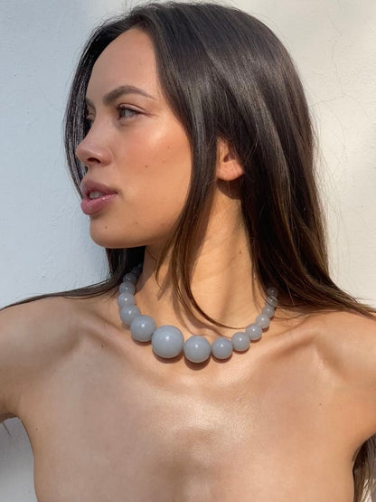 Mega Necklace - Grey - Limited jewellery by Lemonade - made by hand in Denmark