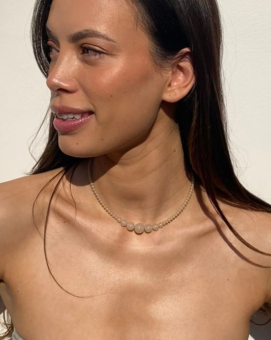 Necklace No3 - Latte - Limited jewellery by Lemonade - made by hand in Denmark