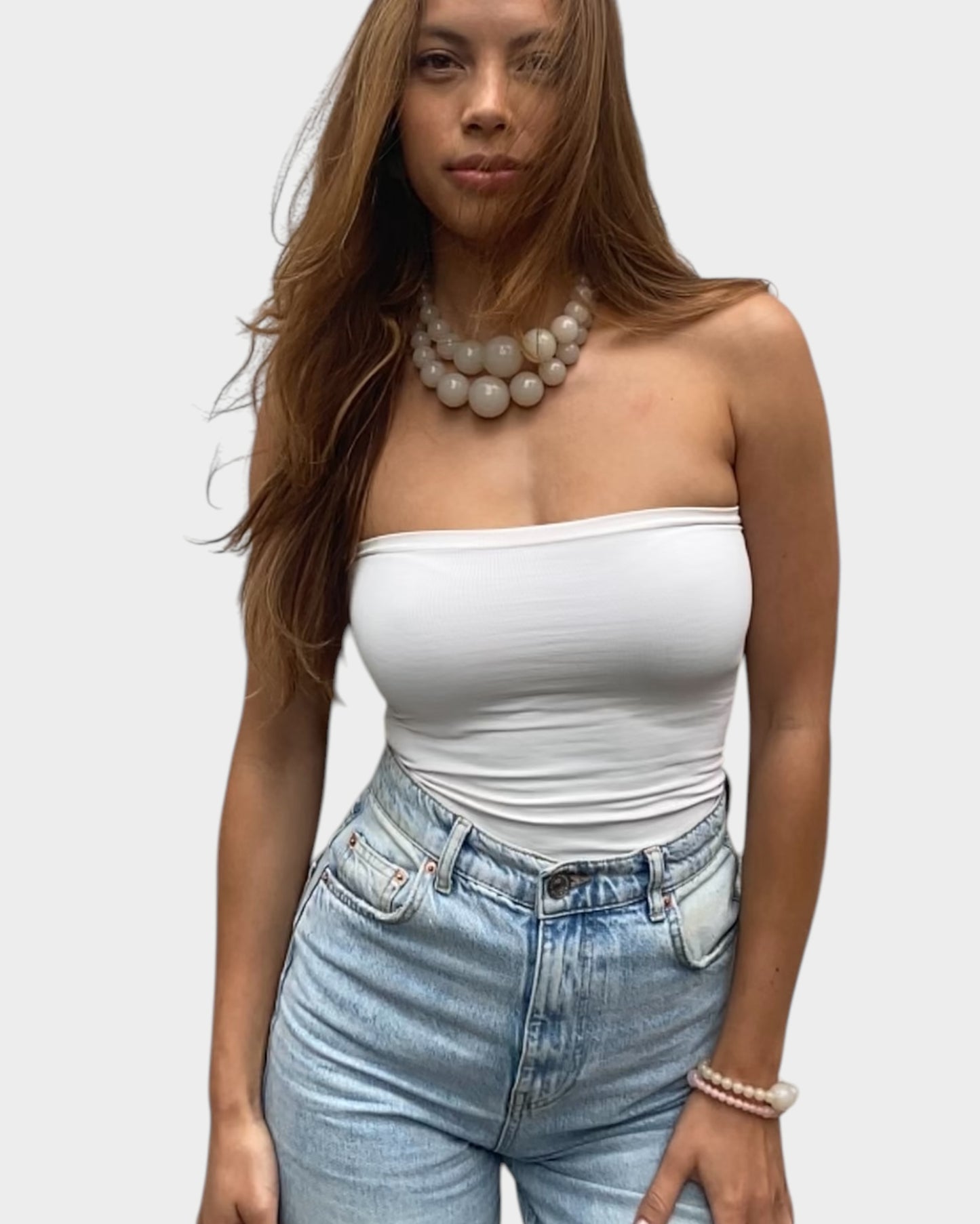Mega Necklace - Latte - Limited jewellery by Lemonade - made by hand in Denmark