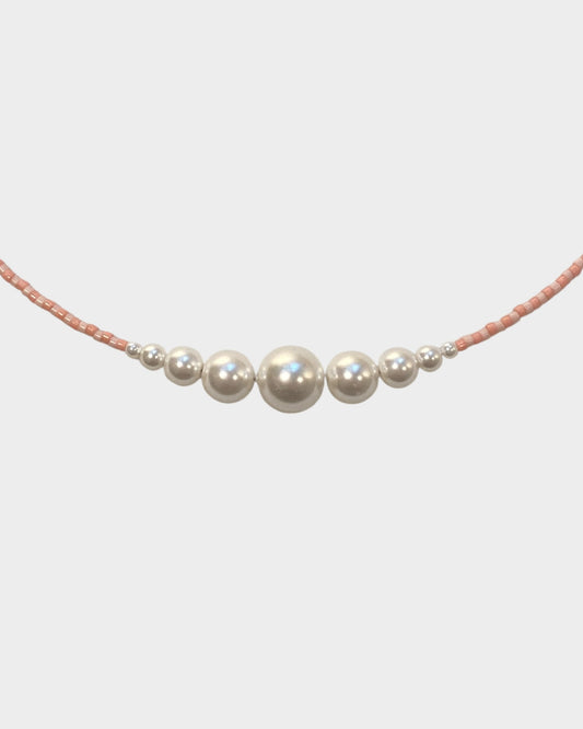 Necklace No7 - Light Coral & Peach