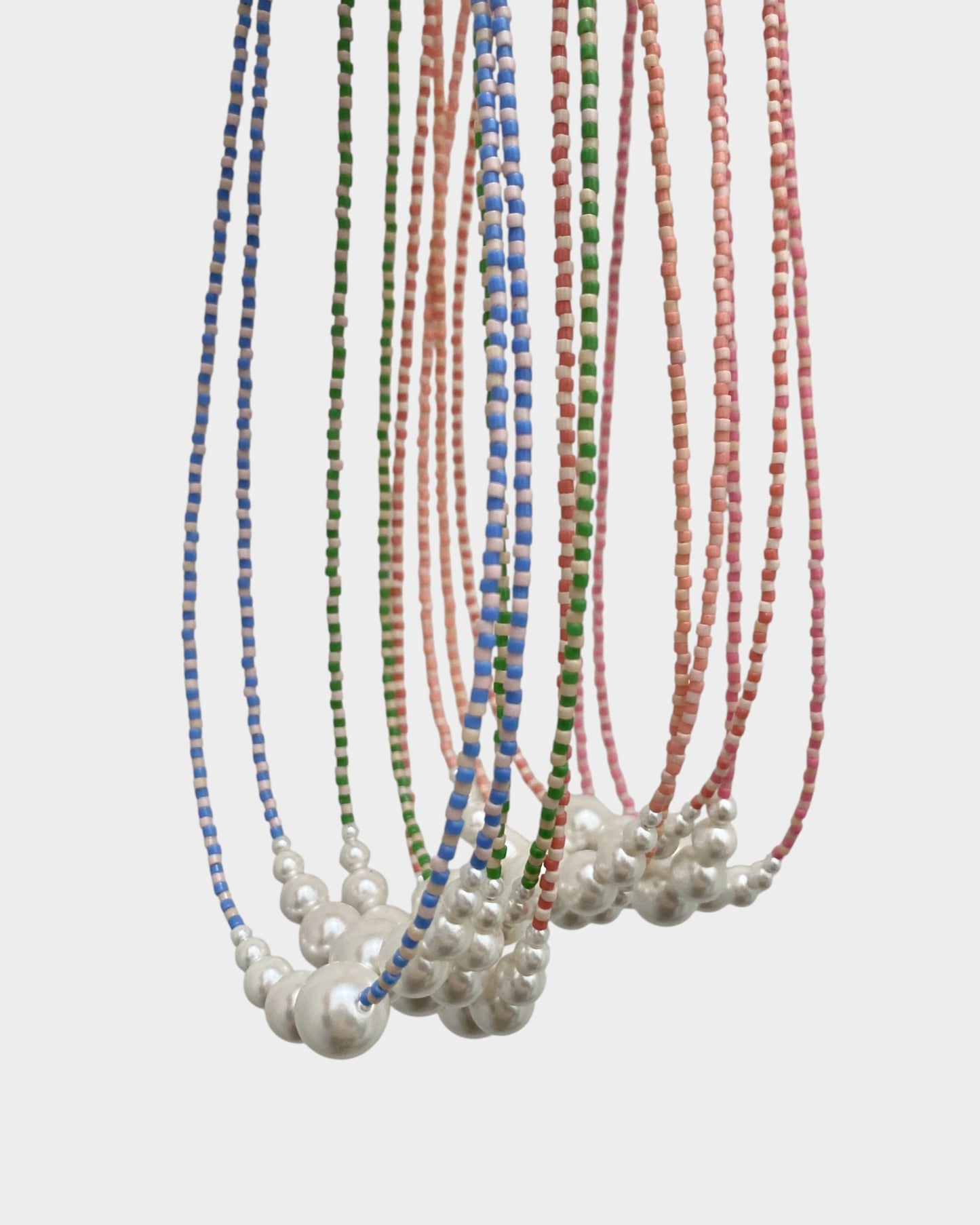 Necklace No7 - Green & Ivory