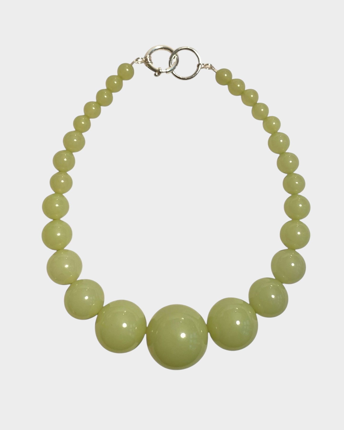 Mega Necklace - Olive Green - Limited jewellery by Lemonade - made by hand in Denmark