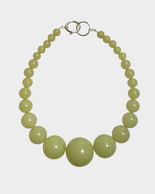 Mega Necklace - Olive Green - Limited jewellery by Lemonade - made by hand in Denmark