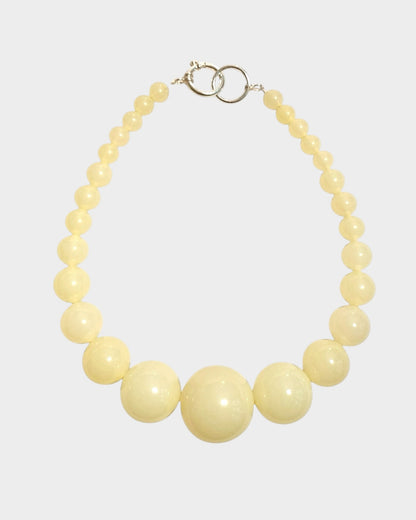 Mega Necklace - Pastel Yellow - Limited jewellery by Lemonade - made by hand in Denmark