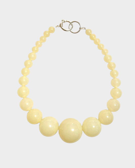 Mega Necklace - Pastel Yellow - Limited jewellery by Lemonade - made by hand in Denmark