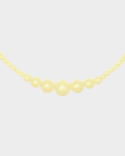 Necklace No3 - Pastel Yellow - Limited jewellery by Lemonade - made by hand in Denmark