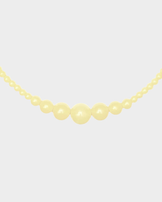 Necklace No3 - Pastel Yellow - Limited jewellery by Lemonade - made by hand in Denmark