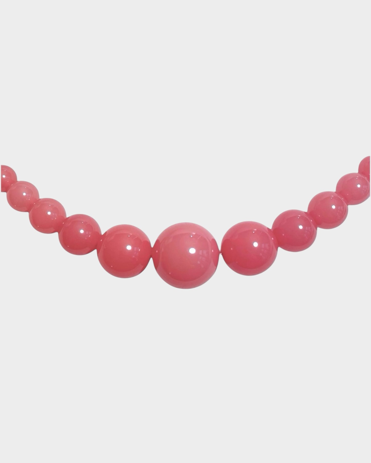 Mega Necklace - Pink Hibiscus - Limited jewellery by Lemonade - made by hand in Denmark