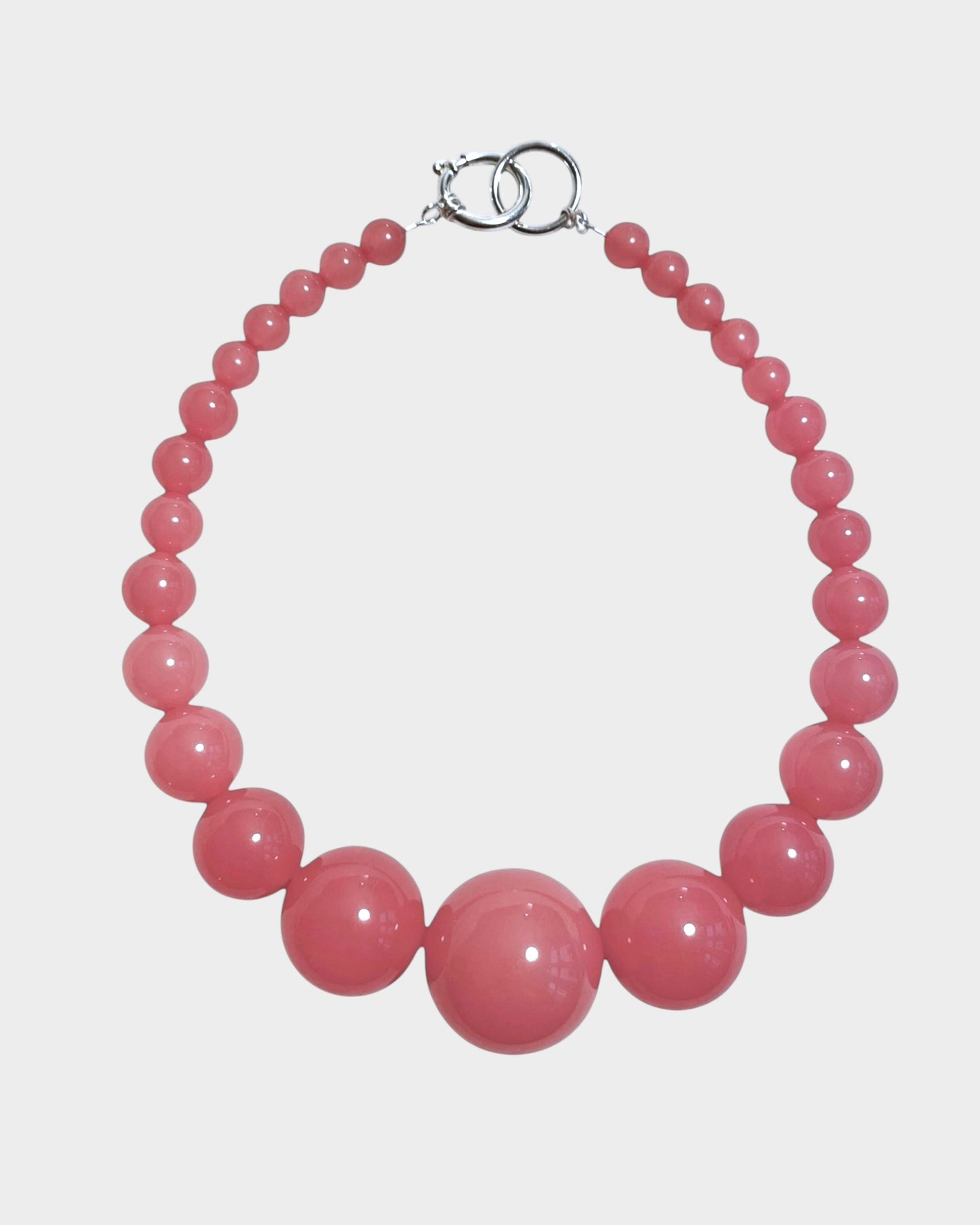 Mega Necklace - Pink Hibiscus - Limited jewellery by Lemonade - made by hand in Denmark