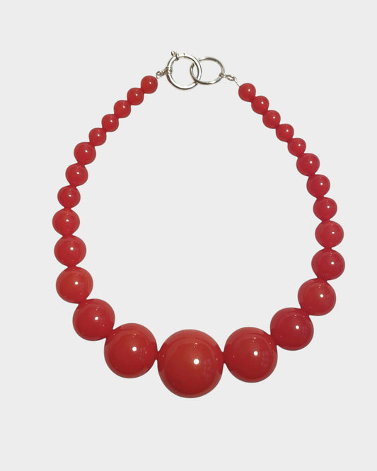 Mega Necklace - Red - Limited jewellery by Lemonade - made by hand in Denmark