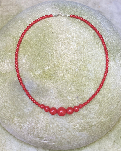 Necklace No3 - Red - Limited jewellery by Lemonade - made by hand in Denmark