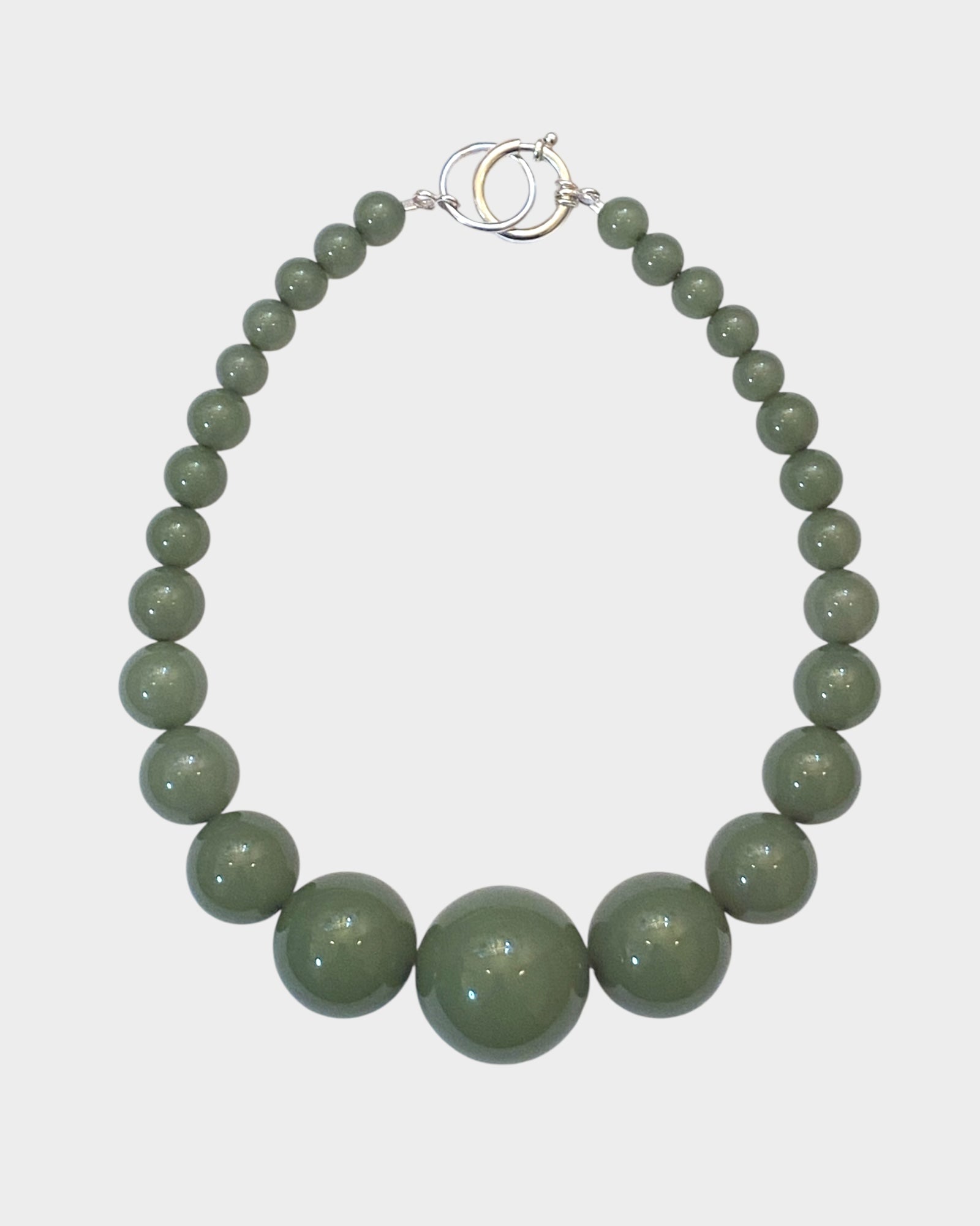Mega Necklace - Sage Green - Limited jewellery by Lemonade - made by hand in Denmark
