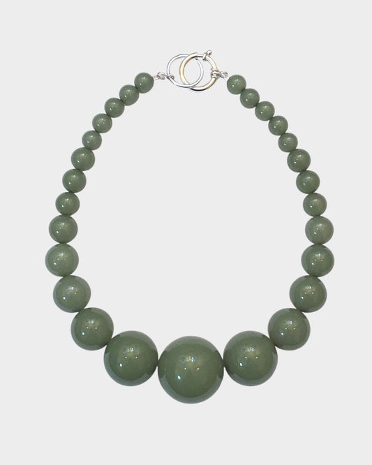 Mega Necklace - Sage Green - Limited jewellery by Lemonade - made by hand in Denmark